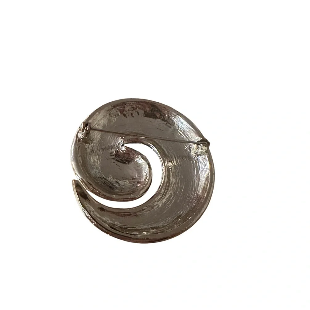 Enamel Swirl Brooch